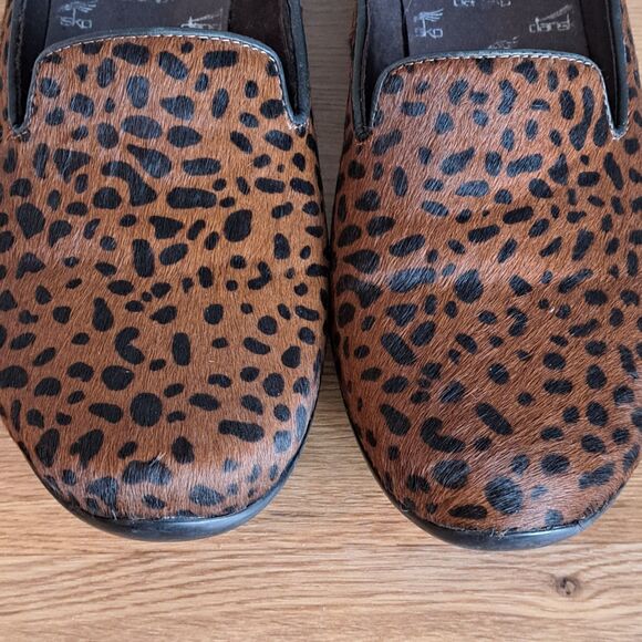 Dansko Olivia Women’s 11–11.5 41 Calf Hair Cheetah Print Leather Slip-On Loafers - Picture 9 of 10